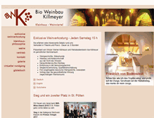 Tablet Screenshot of kleinhaus.at